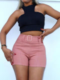 Shorts Jeans: Bergaline com Cinto